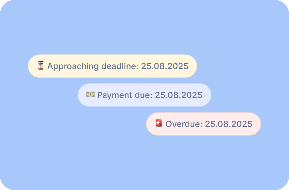 Example components from the platform's user interface